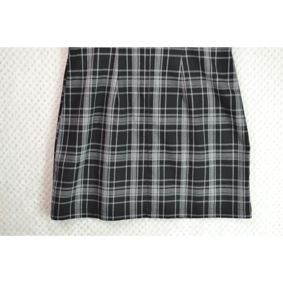Forever 21 Women's Medium Black Plaid Jumper Dress Y2K School Girl Academia Prep - Picture 12 of 15